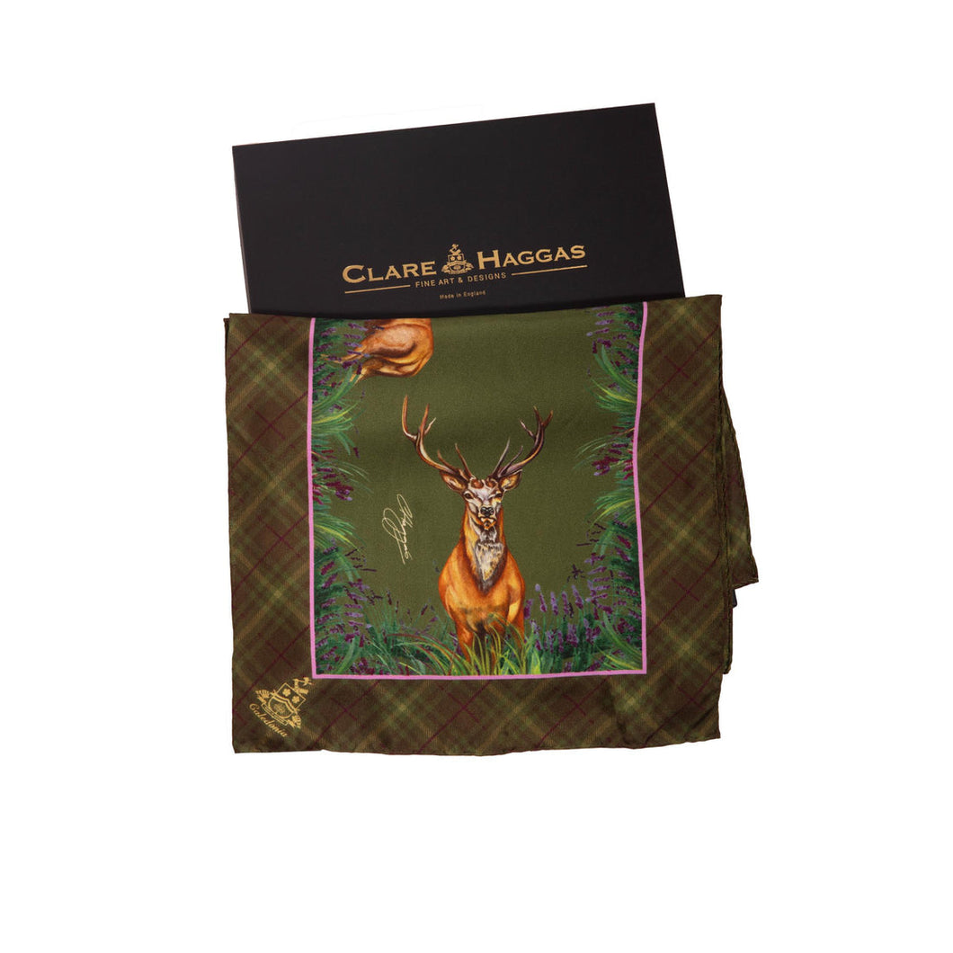 Clare Haggas Narrow Caledonia Silk Scarf