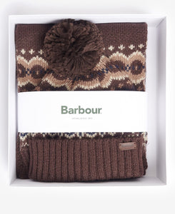 Barbour Fair Isle Beanie & Scarf Gift Set