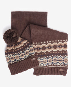 Barbour Fair Isle Beanie & Scarf Gift Set