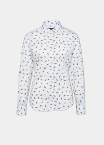 Alan Paine Lawen Women's Dog and Duck Printed Shirt