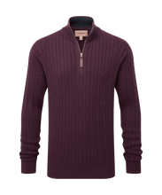 Schoffel Calton Cotton Cashmere Cable 1/4 Zip Jumper