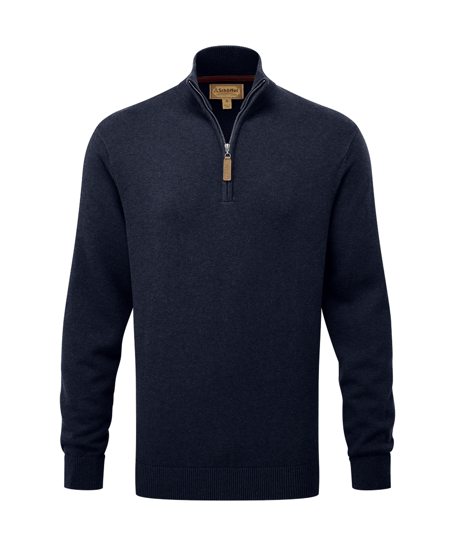 Schoffel Calton Cotton Cashmere 1/4 Zip Jumper