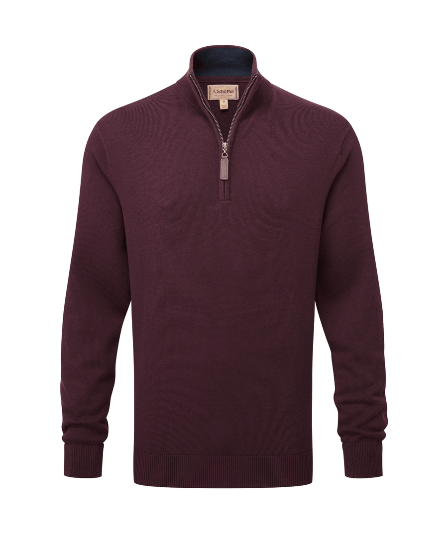 Schoffel Calton Cotton Cashmere 1/4 Zip Jumper
