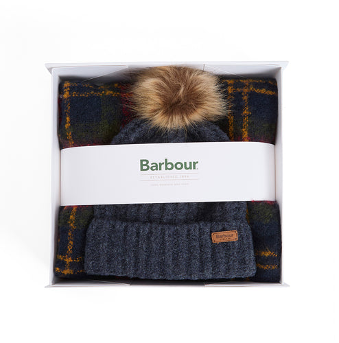 Barbour Saltburn Beanie and Scarf Gift Set A/W25
