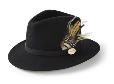 Hicks & Brown Suffolk Fedora - Side Gamebird Feather